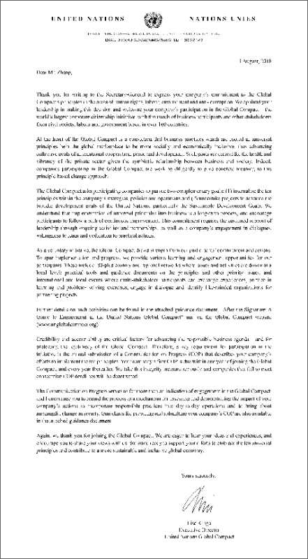 AK官方网站加入联合国全球契约组织 助推新旧动能转换可持续发展